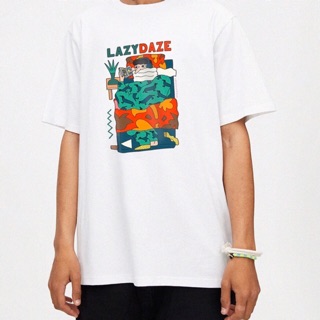 Áo phông LAZY cotton 100% hàng nhập