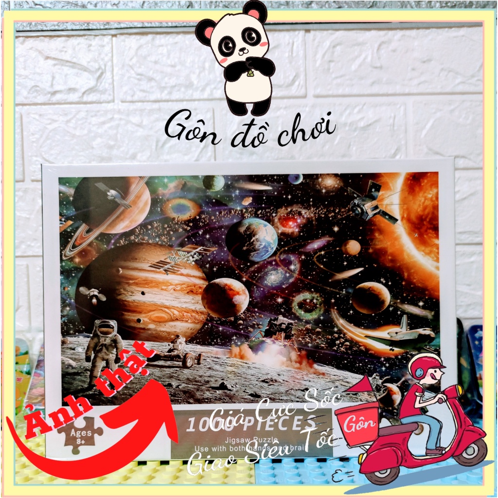 Bộ Tranh Ghép Xếp Hình 1000 Pcs Puzzle (Tranh ghép 70*50cm) Bản Thú Vị Cao Cấp Gôn đồ chơi