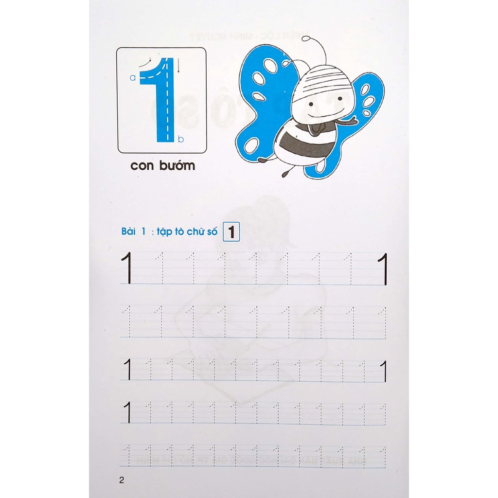 Sách Bé Luyện Viết Theo Mẫu Chữ Mới - Tập Tô Số 1 (Tái Bản)