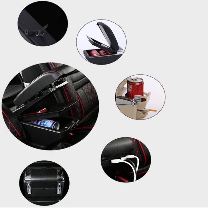 Sản Phẩm Hộp Tỳ Tay Xe Hơi, Ô Tô Cao Cấp JD-XZ (Mầu Đen và Be): Tích hợp với nhiều dòng xe .