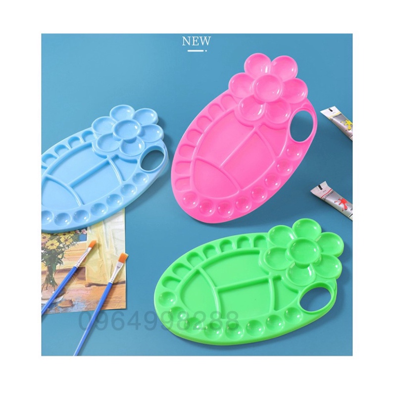 Khay pha màu acrylicoát, màu nước, nhiều ô cho bé pha màu sáng tạo