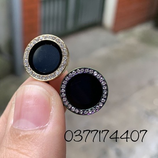 Bộ 3 mắt dán bảo vệ camera kim cương iphone 14, 13 12 Mini, 12, 12 Pro Max, 11 đính đá hạt siêu đẹp titan 7 màu cầu vồng