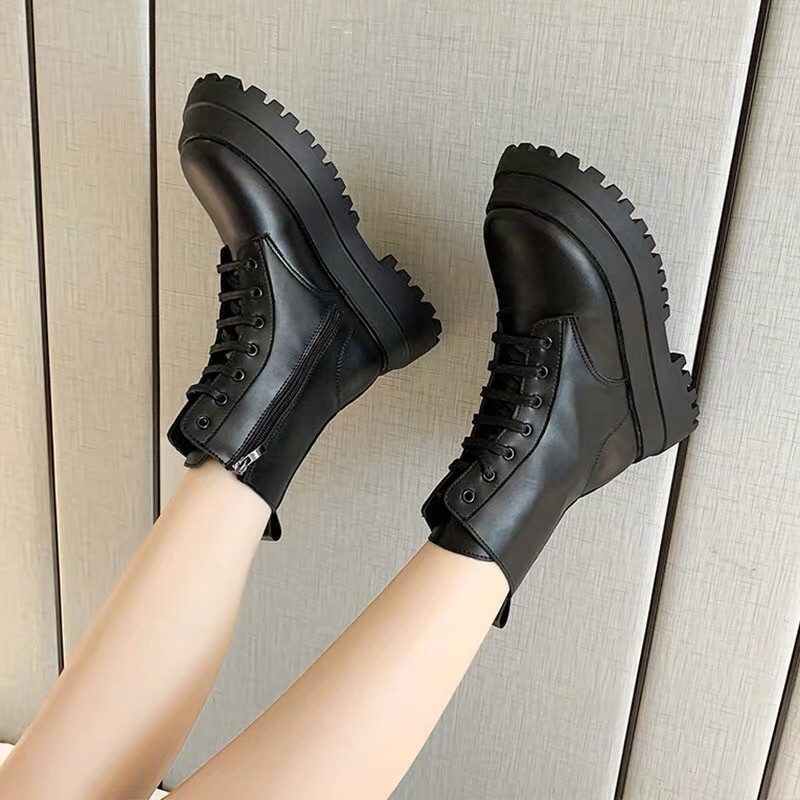 (HÀNG ORDER) Boots da lì đế cao thời trang 6cm | BigBuy360 - bigbuy360.vn