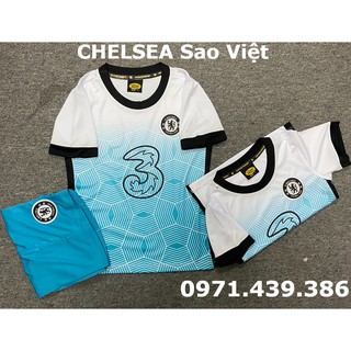 Bộ thể thao đá bóng,đá banh trẻ em Chelsea 2021-2022 mùa giải mới.Vải thun lạnh loại 1