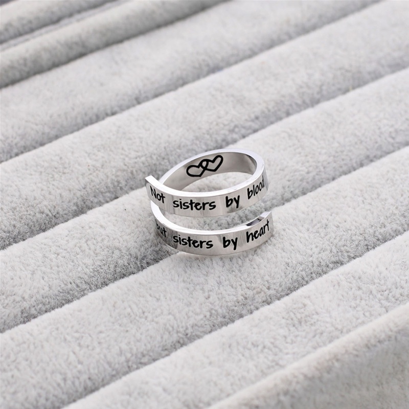 Nhẫn Đeo Tay Khắc Chữ Bestie Thời Trang Cho Chị Em Gái