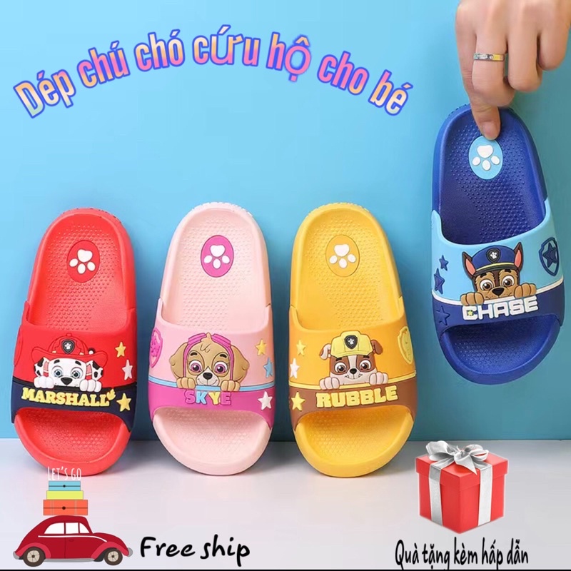 Dép chú chó cứu hộ cho bé (Tặng kèm sticker chú chó cứu hộ)