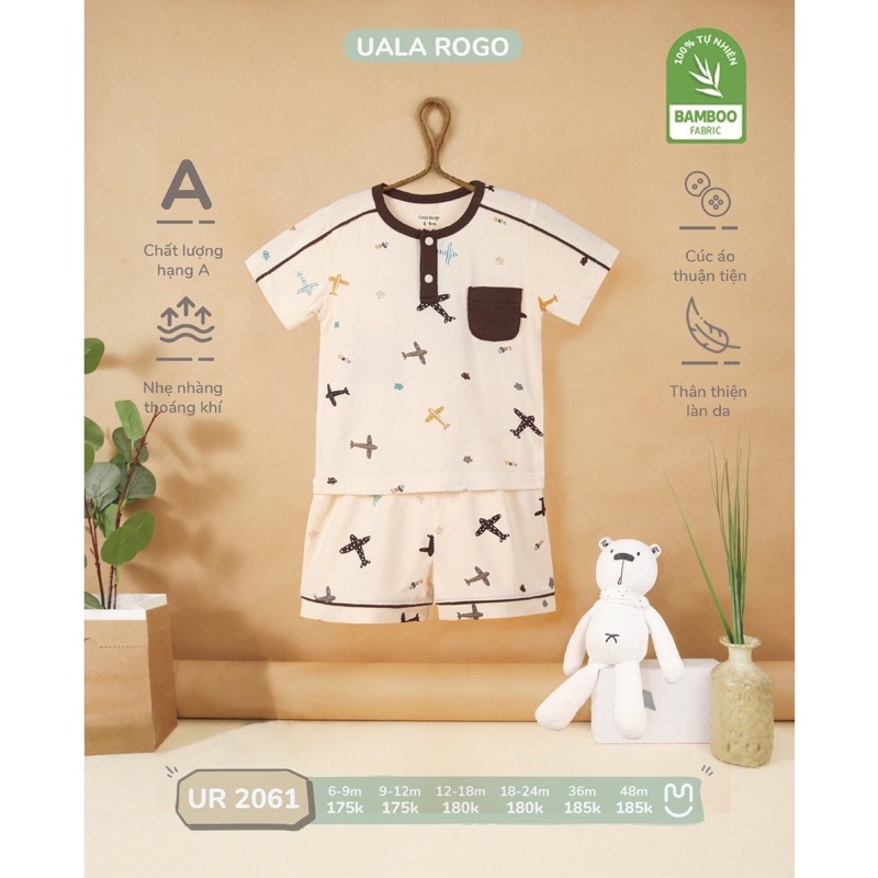 Bộ Quần Áo Cộc Tay Bamboo Pettit Uala Rogo UR 2061