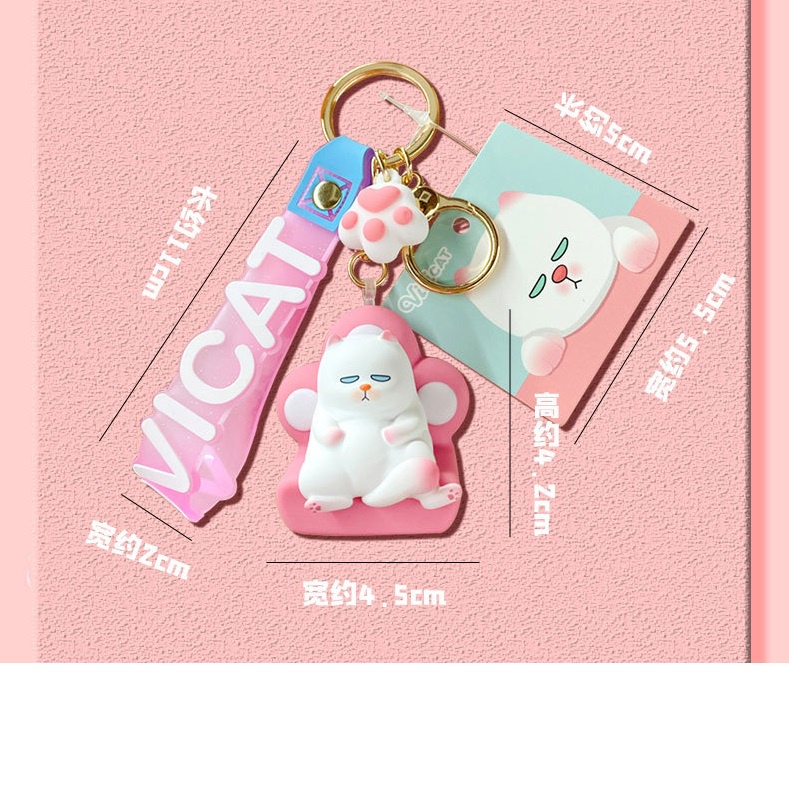 Móc khóa Cao Cấp Mèo VIVICAT nằm và ngồi siêu ngầu