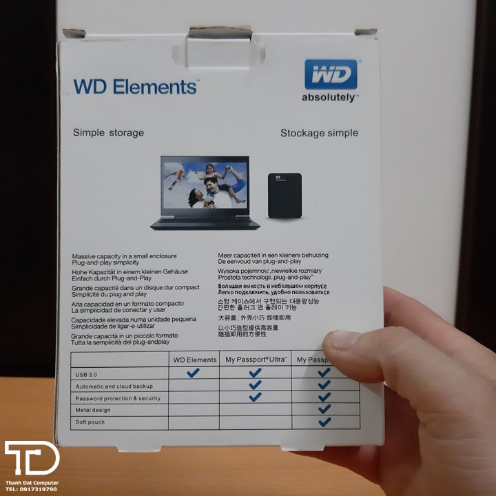 Box ổ cứng di động 2.5 inch WESTERN chuẩn SATA kết nối USB 3.0 | BigBuy360 - bigbuy360.vn