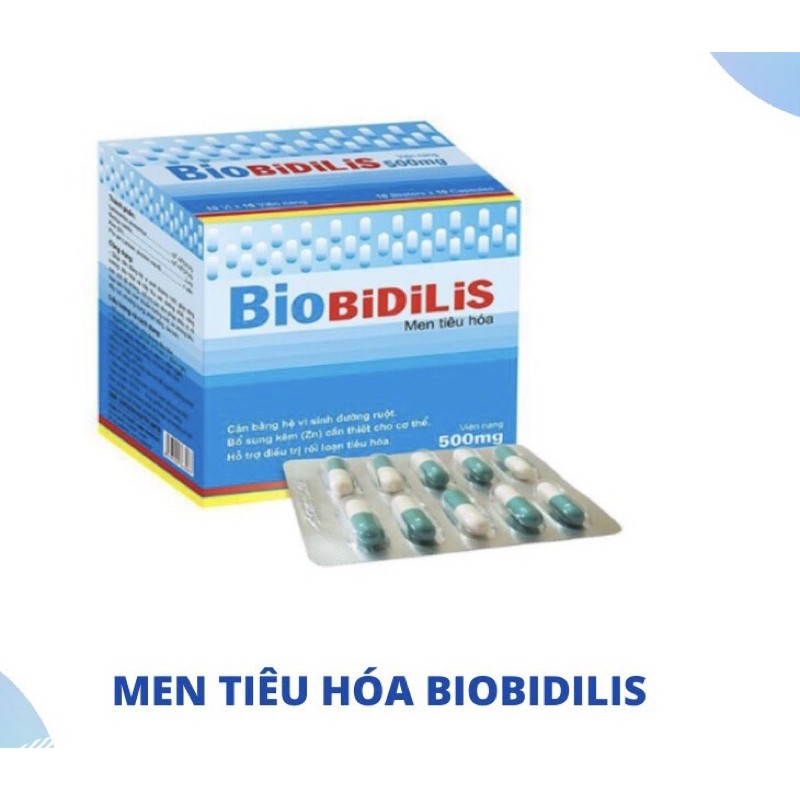 Men Tiêu Hoá Dạng Viên BIODILIS  Vinaphar - Hộp 100 viên- Bổ sung lợi khuẩn , tăng cường tiêu hóa.