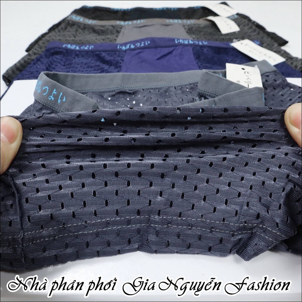 Combo 2 chiếc quần Boxer nam, Quần sịp đùi nam lưới Nhật Thun lạnh Thông hơi (có size lớn)