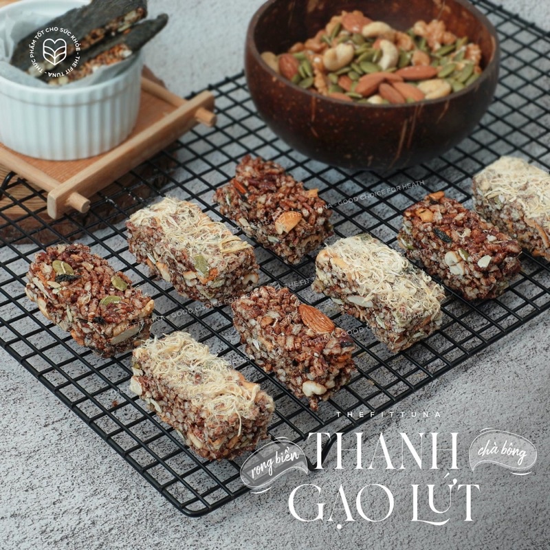 [Tiet Kiem 30K] Combo Thanh Gạo Lứt Và Rong Biển Kẹp Hạt