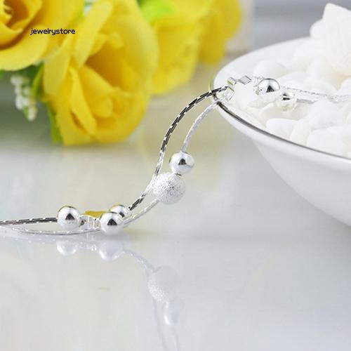 Vòng tay mạ bạc dạng chuỗi hạt hình ngôi sao thời trang cho nữ | BigBuy360 - bigbuy360.vn