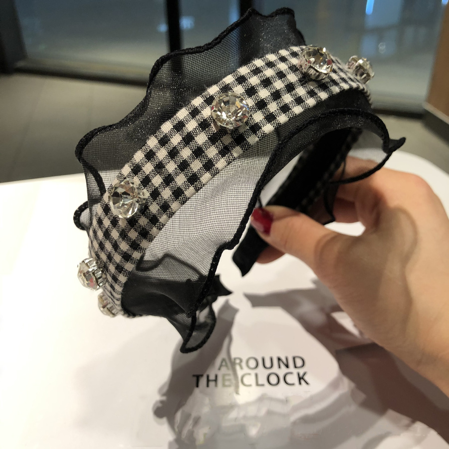 Băng Đô Lưới Đính Đá Phong Cách Hàn Quốc Cho Nữ