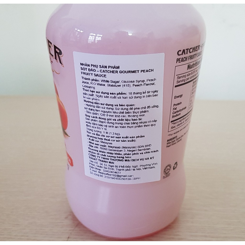 Sốt Đào - Catcher Gourmet Peach fruity sauce