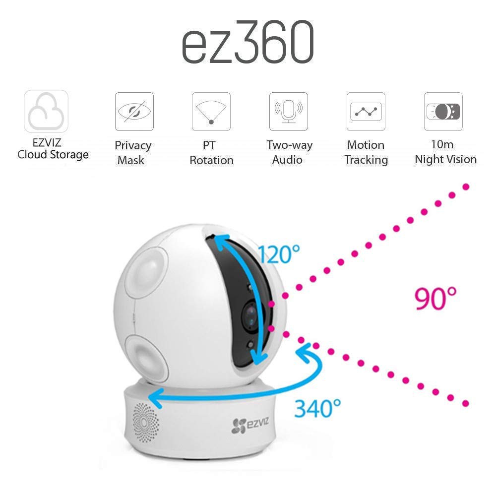 Camera giám sát không dây wifi EZVIZ C6CN - Xoay 360