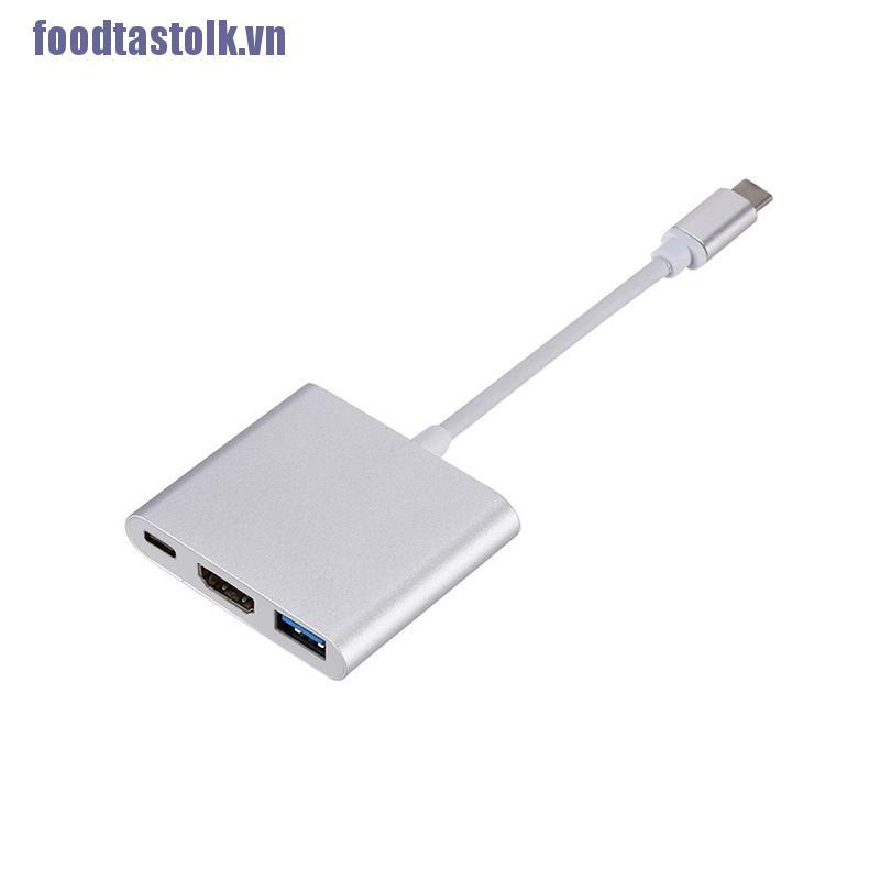 【stolk】Type C USB to USB-C 4K HDMI USB Adapter Cable 3 in 1 Hub for PC Laptop HOT SALE