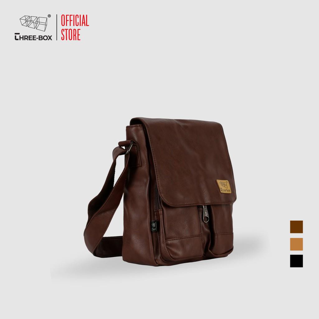 [Mã FAMALLT5 giảm 15% đơn 150K] Túi đeo chéo da Three-Box chính hãng | MS5533