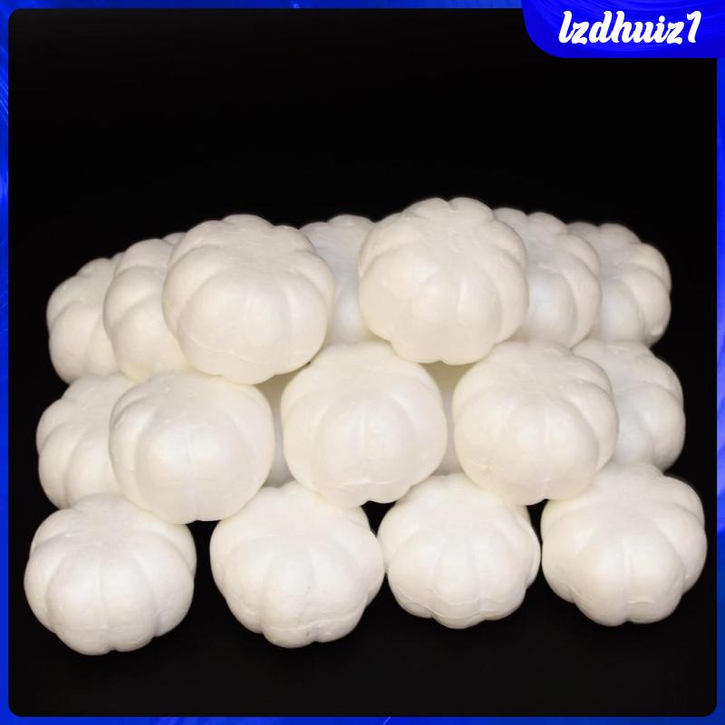 Bộ 20 Quả Bí Ngô Bằng Xốp Polystyrene Styrofoam Dùng Trang Trí Halloween