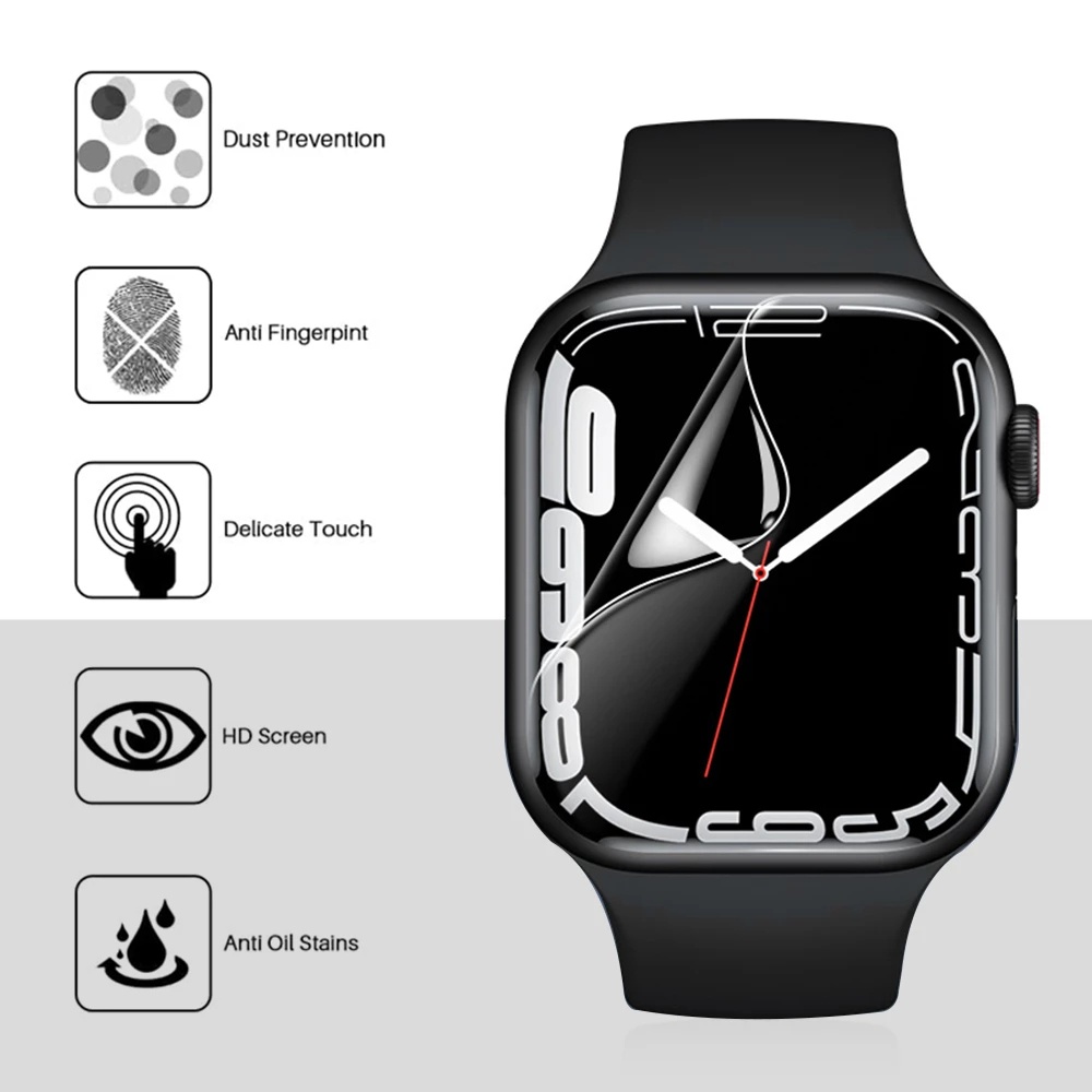 Miếng dán màn hình tràn viền jansin thích hợp cho apple watch series 7 6 se 5 4 3 2 1 size 41mm 45mm 38mm 40mm 42mm 44mm
