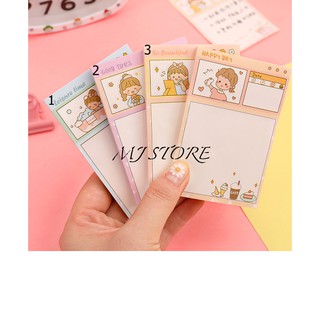Giấy note bé gái 50/100 tờ - Sticky note - mjstore