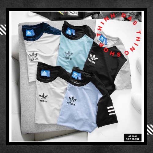 Áo Thun Lạnh Thể Thao Adidas 3 Lá Phối Màu Cá Tính Thời Trang Đủ Size Nhiều Màu