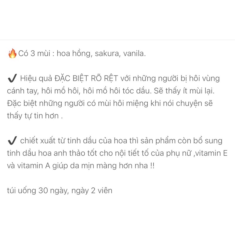 Viên Uống Thơm Cơ Thể Premium Infinity Fragrance Rose 120 Viên Nhật Bản