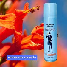 Dầu gội khô BUTTERFLY SHADOW 150ml dạng xịt gội đầu khô an toàn