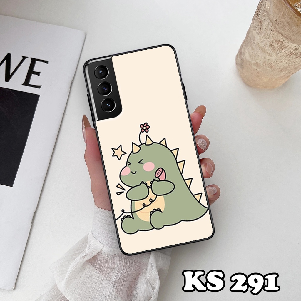 Ốp lưng Samsung S21 - S21 Plus - S21 Ultra - S21 FE - Ốp Samsung in hình khủng long DinoCute - Lưng nhám viền TPU
