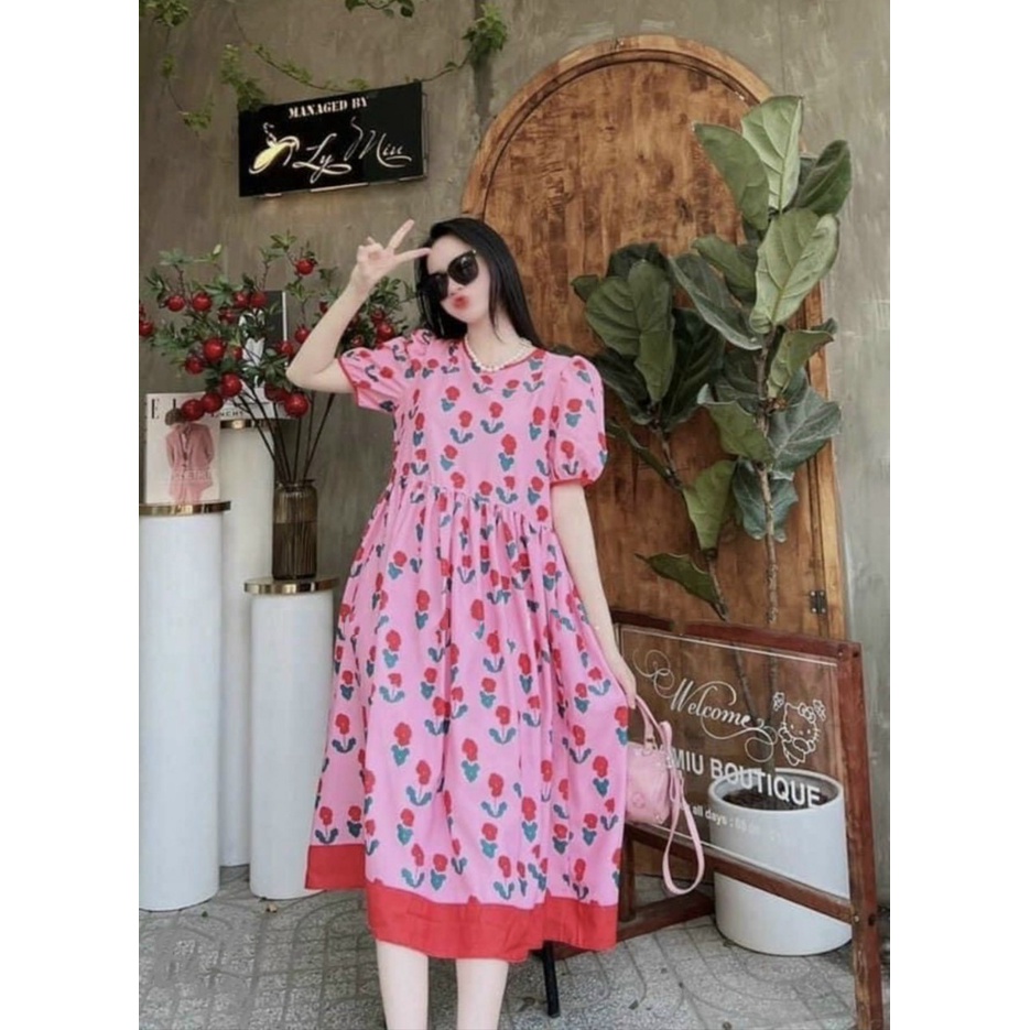 Đầm bầu thời trang thiết kế vải đũi giấy MSP469 Mom and Baby