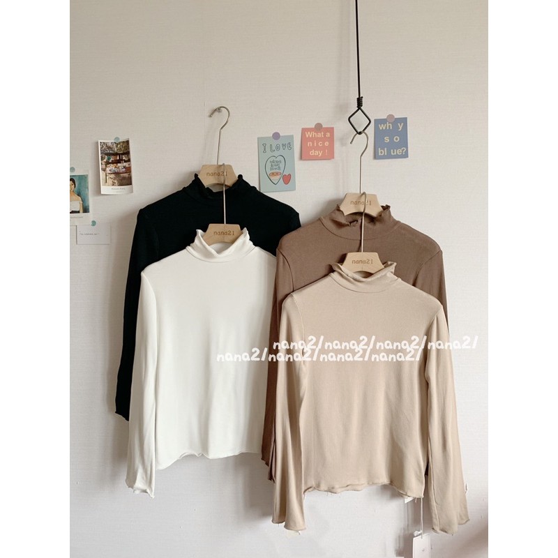 Áo thun cổ 3 phân bèo