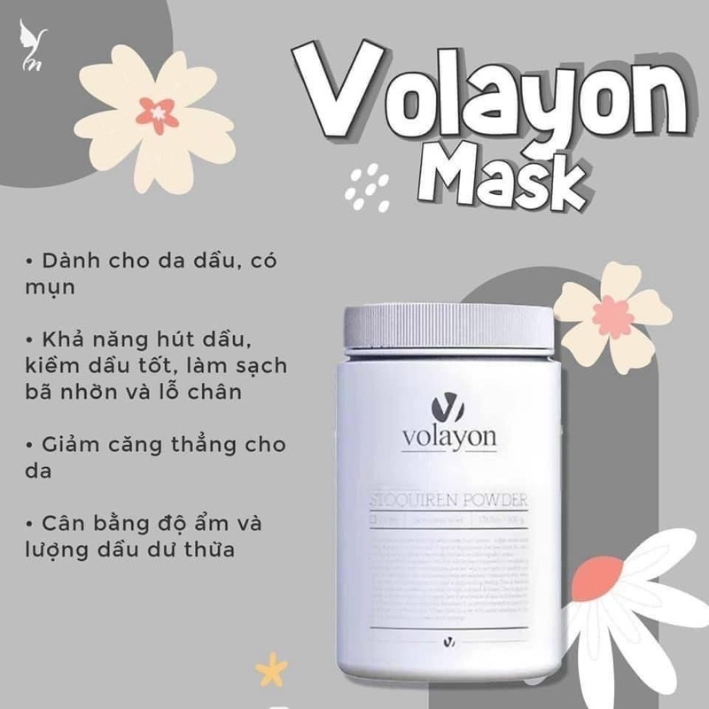 Mặt Nạ Bột VOLAYON chống lão hoá giúp da trắng sáng căng bóng CHIẾT
