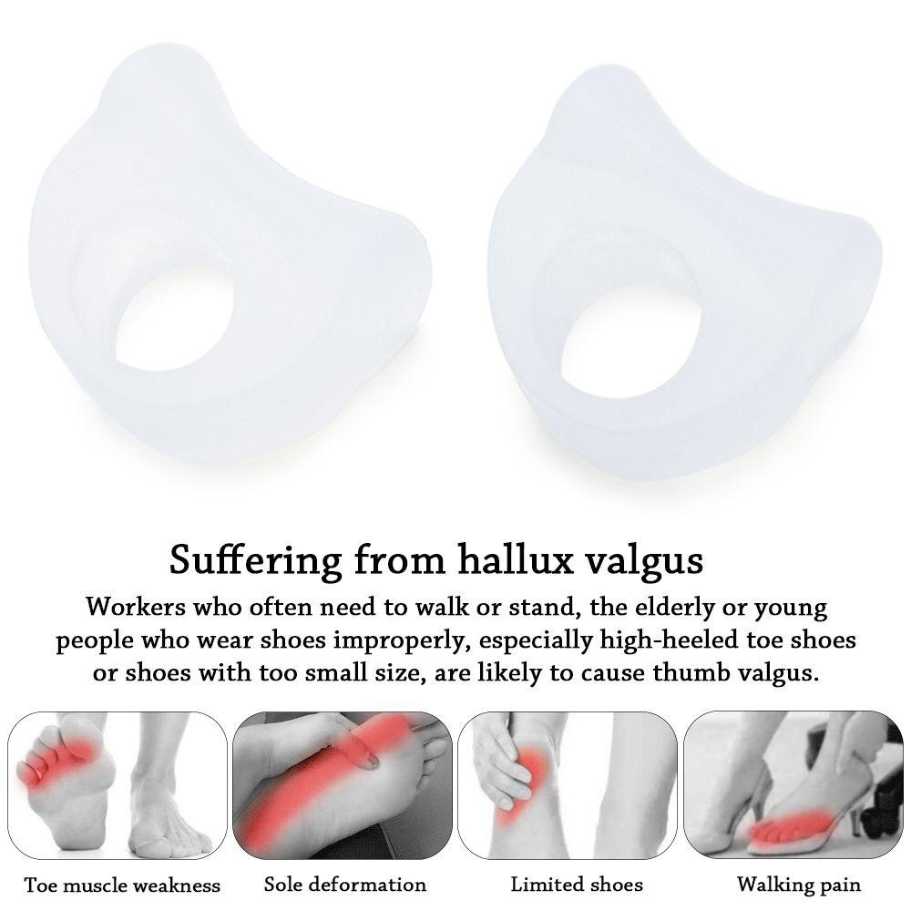 1 Cặp Đệm Silicone Tách Ngón Chân Cái Chăm Sóc Xương Chậu Cân Chỉnh Được