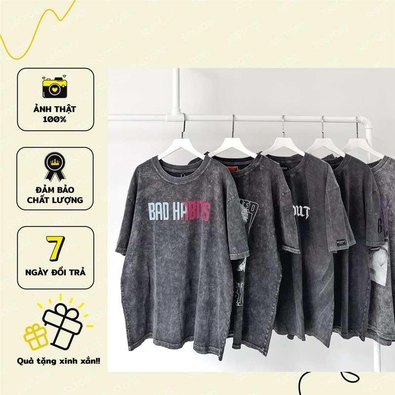 áo thun BADD HABITSS ảnh thật unisex( nam nữ mặc đều được)
