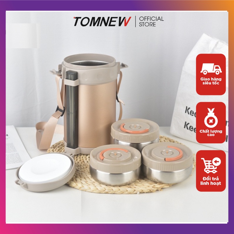 Hộp Đựng Cơm giữ Nhiệt Tomnew,Hộp Cơm Văn Phòng Tiện Lợi Dung Tích 2l N02