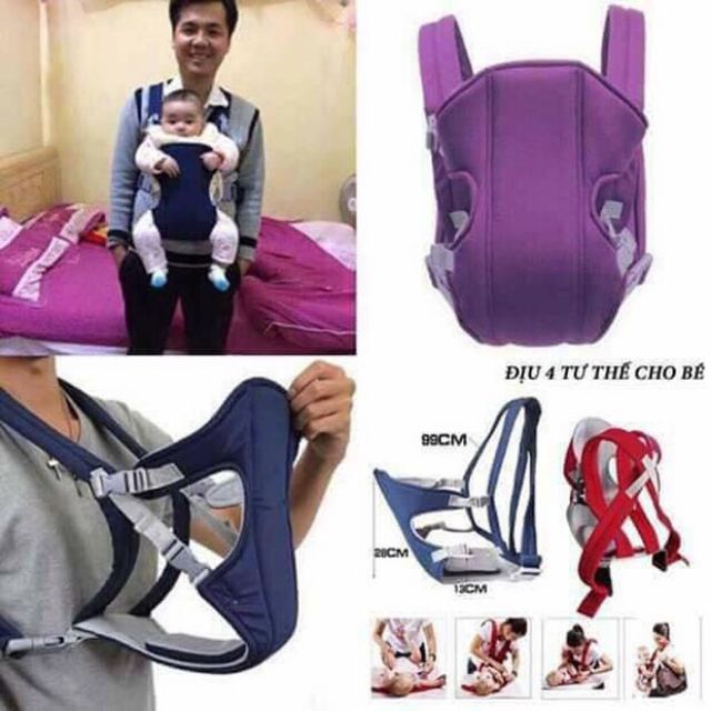 FREESHIP 99K TQ_Địu em bé baby carrier 4 tư thế