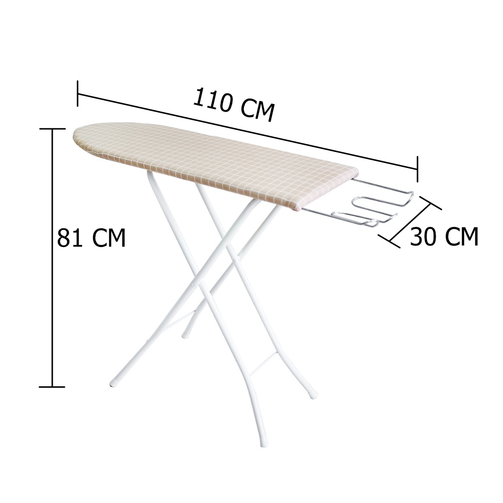 HomeBase PLIM Bàn để ủi quần áo 6 độ cao mặt bàn gỗ Thái Lan W110xH80xD38.5 cm