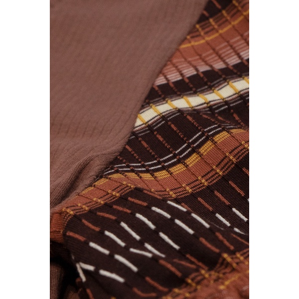 Áo croptop Maybi ôm thun phối bo sọc