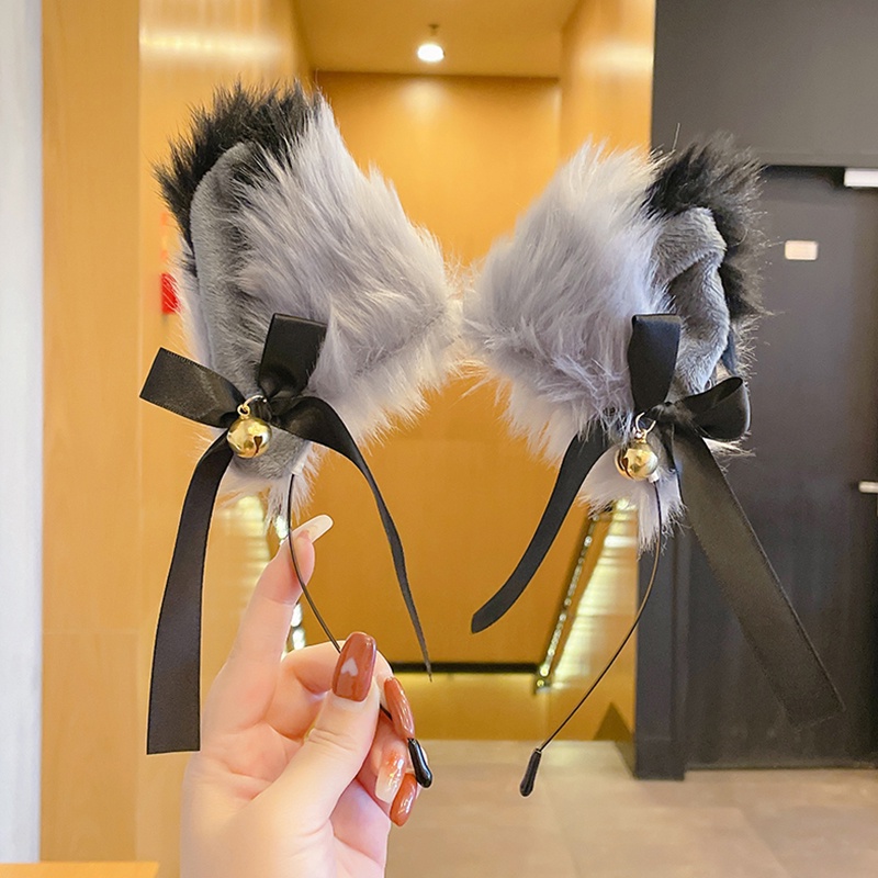 Băng Đô Cài Tóc Hình Tai Mèo Bằng Nhung Dễ Thương Xinh Xắn