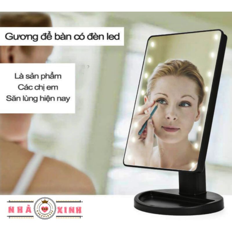 GƯƠNG ĐỂ BÀN TRANG ĐIỂM CÓ ĐÈN LED GIÁ BÁN BUÔN