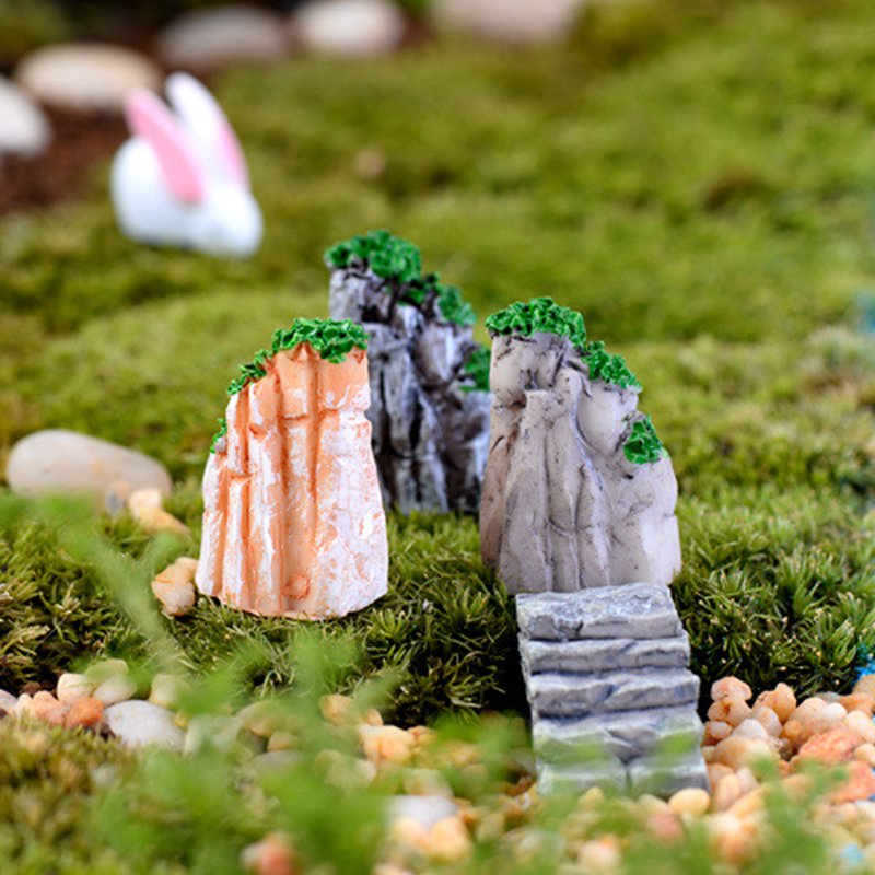 Set 3 Mô Hình Hòn Non Bộ Trang Trí Sân Vườn