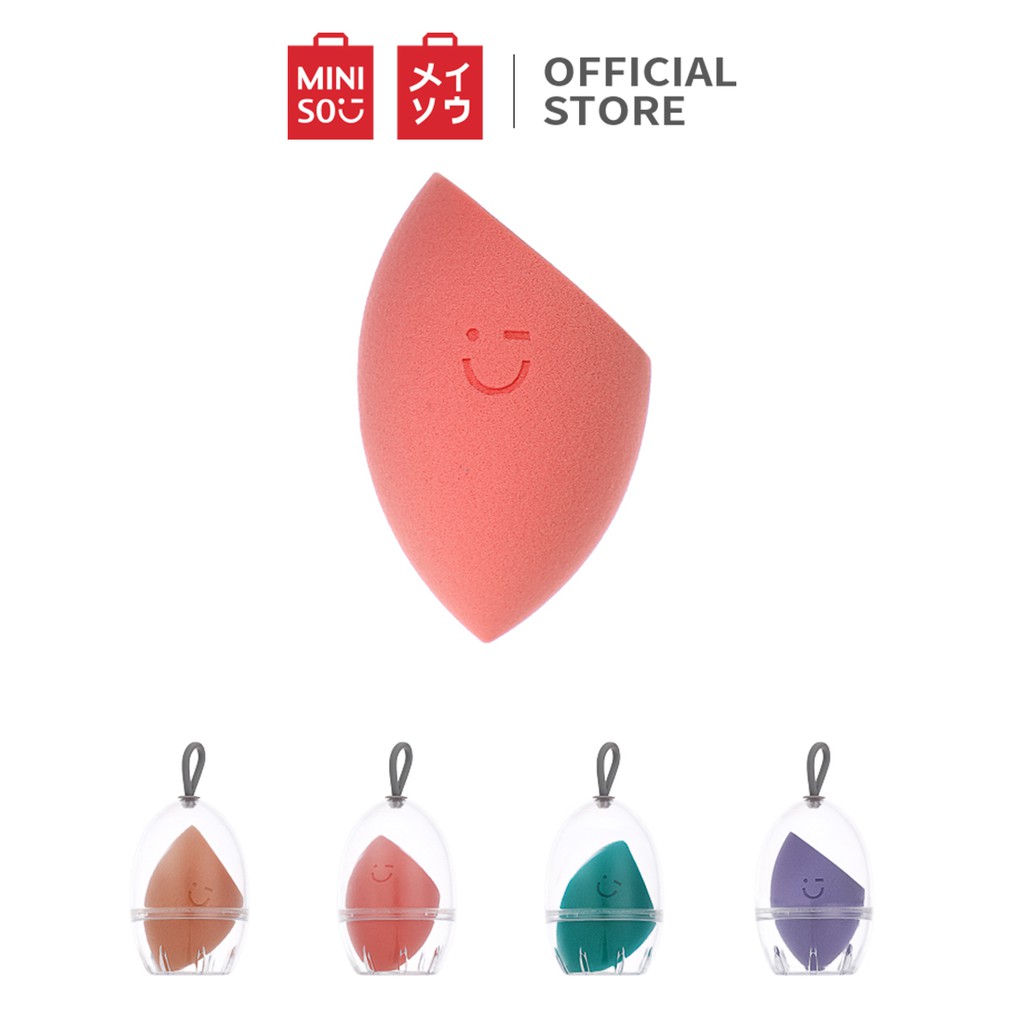 Bông trang điểm dạng giọt nước (Travel case) Miniso