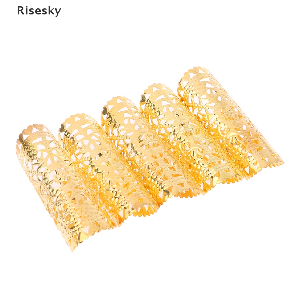 Set 5 Kẹp Màu Vàng DIY Dùng Để Tết Tóc Dreadlock Có Thể Điều Chỉnh