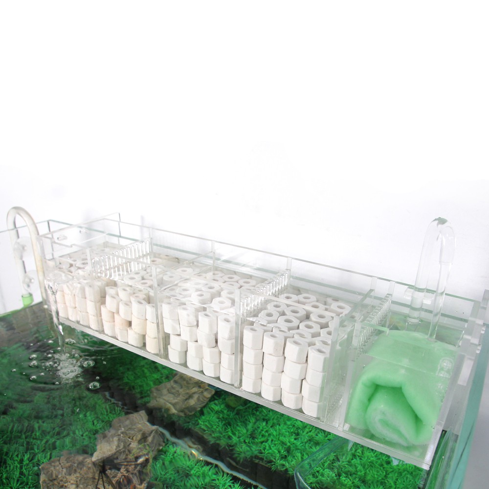 Senzeal Aquarium 5-M / 5-S / 6 Grids Acrylic Transparency Fish Tank External Filter Box Clean Water Increase Oxygen