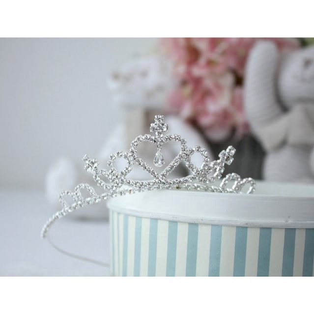 Cài tóc hình vương miện đính đá lấp lánh cho nữ