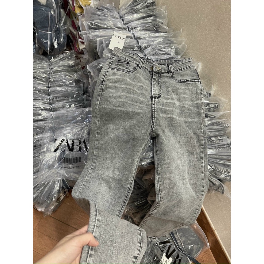 QUẦN JEANS ZRA XÁM KHÓI HOT HIT