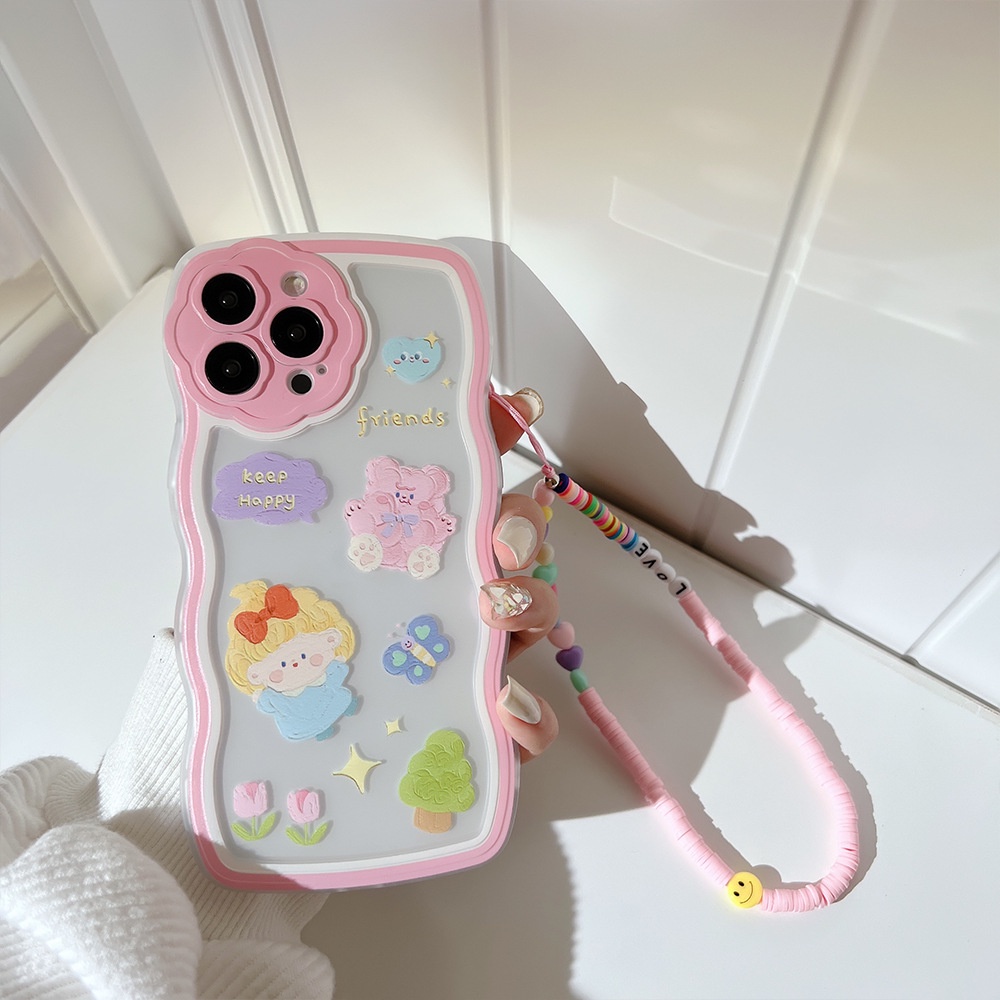 Ốp Điện Thoại Tpu Mềm Trong Suốt Viền Gợn Sóng Cho iPhone 13 13pro 13prm iPhone 11 7P
