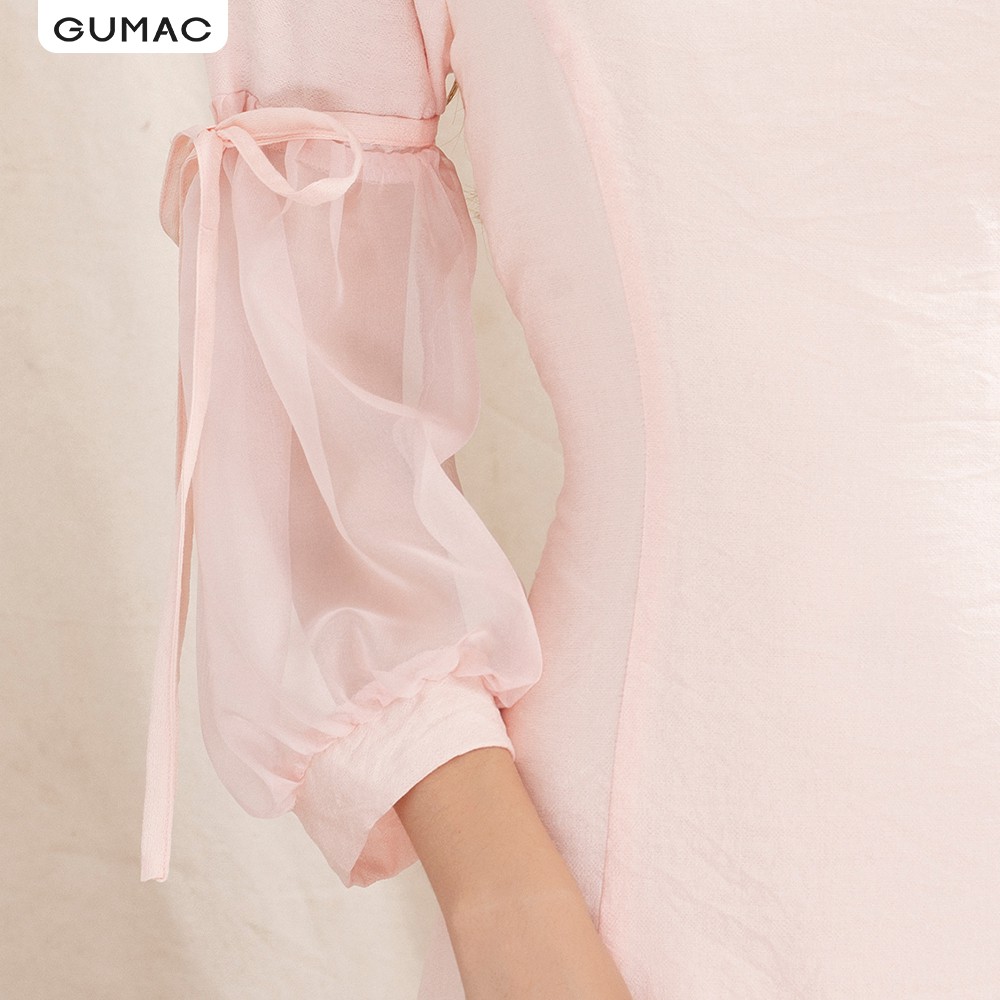 Đầm cổ tàu tay voan DA10120 GUMAC | BigBuy360 - bigbuy360.vn