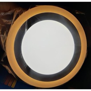 Nguyenbao Nguyenbao [Bảo hành 1 năm] Đèn Led Ốp Nổi Trần Tròn Viền Màu Vàng Nhạt 12+4W - Đèn Trang trí MHB18