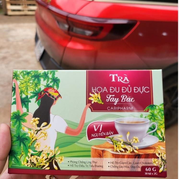 [30 túi trà lọc] 01 Hộp trà hoa đu đủ đực (Vị nguyên bản) - Đặc sản Sơn La